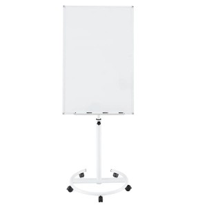 Costway Flipchart Ständer Mobiles Whiteboard Weiß 100 x 65 cm