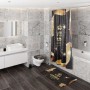 Sanilo WC-Bürste VIP-Lounge im Badezimmer-Set mit Duschvorhang und Badematte.