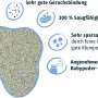 Primox Katzenstreu Klumpstreu mit Babypuderduft, feine Körnung in Pfotenform. Hohe Saugfähigkeit und gute Geruchsbindung.