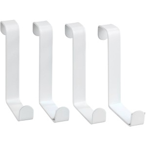 Wenko Türgarderobenhaken, 4er-Set, weiß-matt, zum Einhängen an Türen.