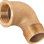 Gewinde-Winkel aus Rotguss, 30,3 mm x 33,3 mm, für Sanitär- und Heizungsinstallation.