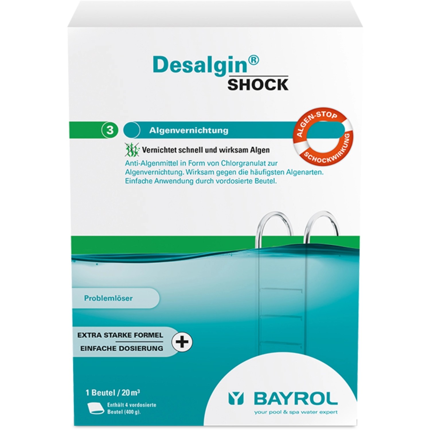 Bayrol Anti-Algenmittel Desalgin Shock Starke Formel 1,6 kg