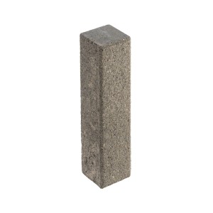 Diephaus Palisade Limos Piccolo, weiß-schwarz, 40x10x10 cm. Gestrahlter rechteckiger Mauerstein mit Edelsplitt.