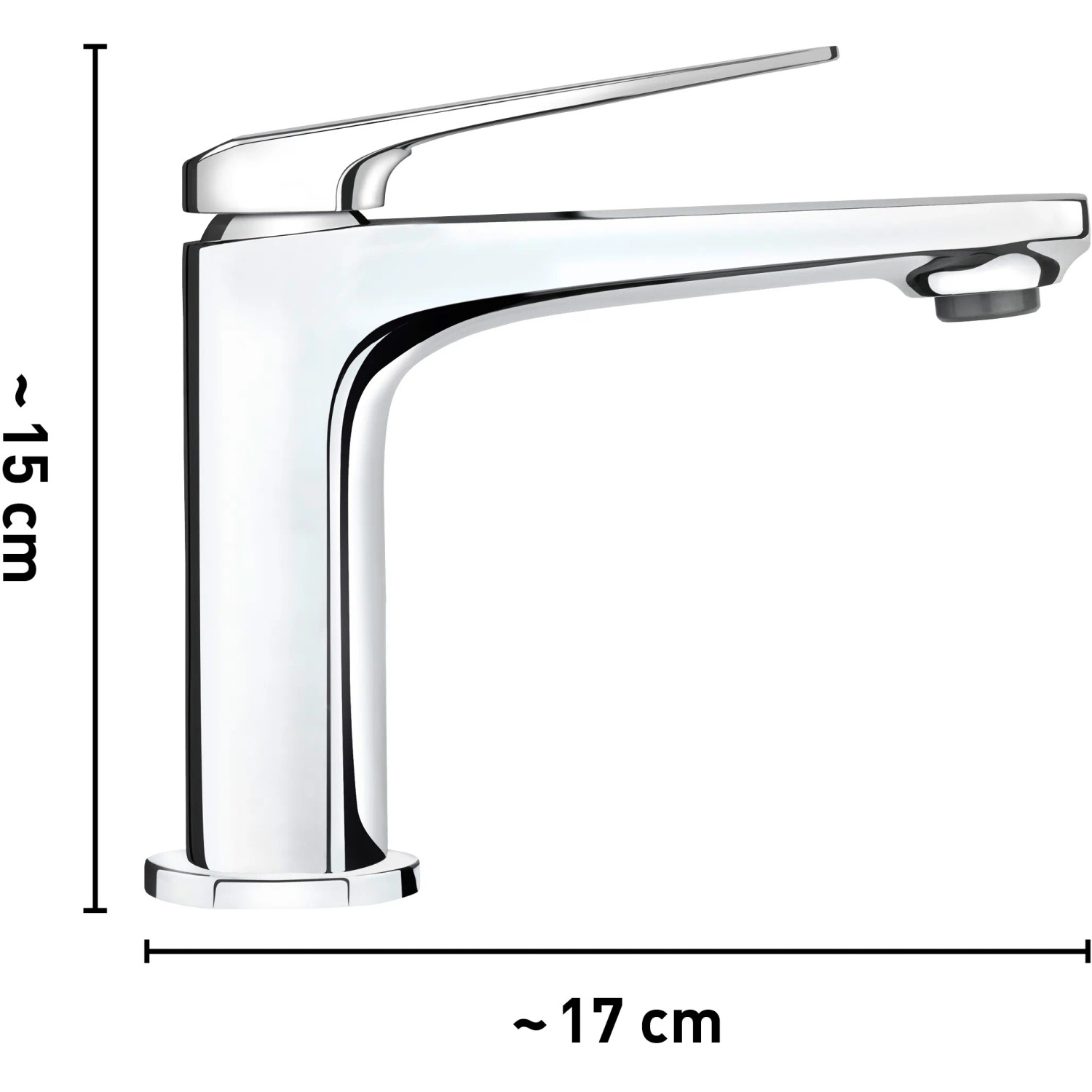 baliv Waschtischarmatur WT-140 Chrom, Einhebelmischer für Waschbecken.