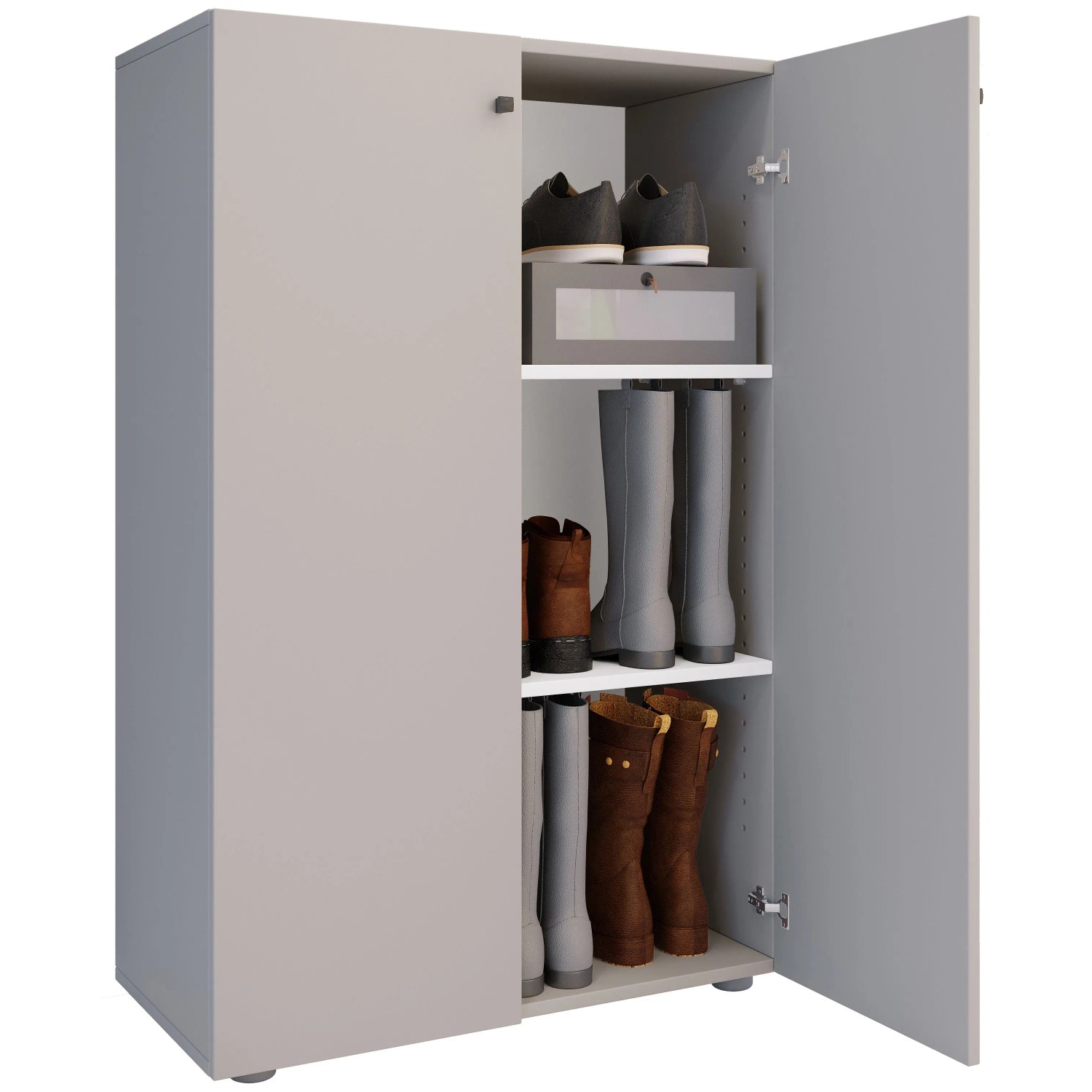 VCM Schuhschrank Lona Grau