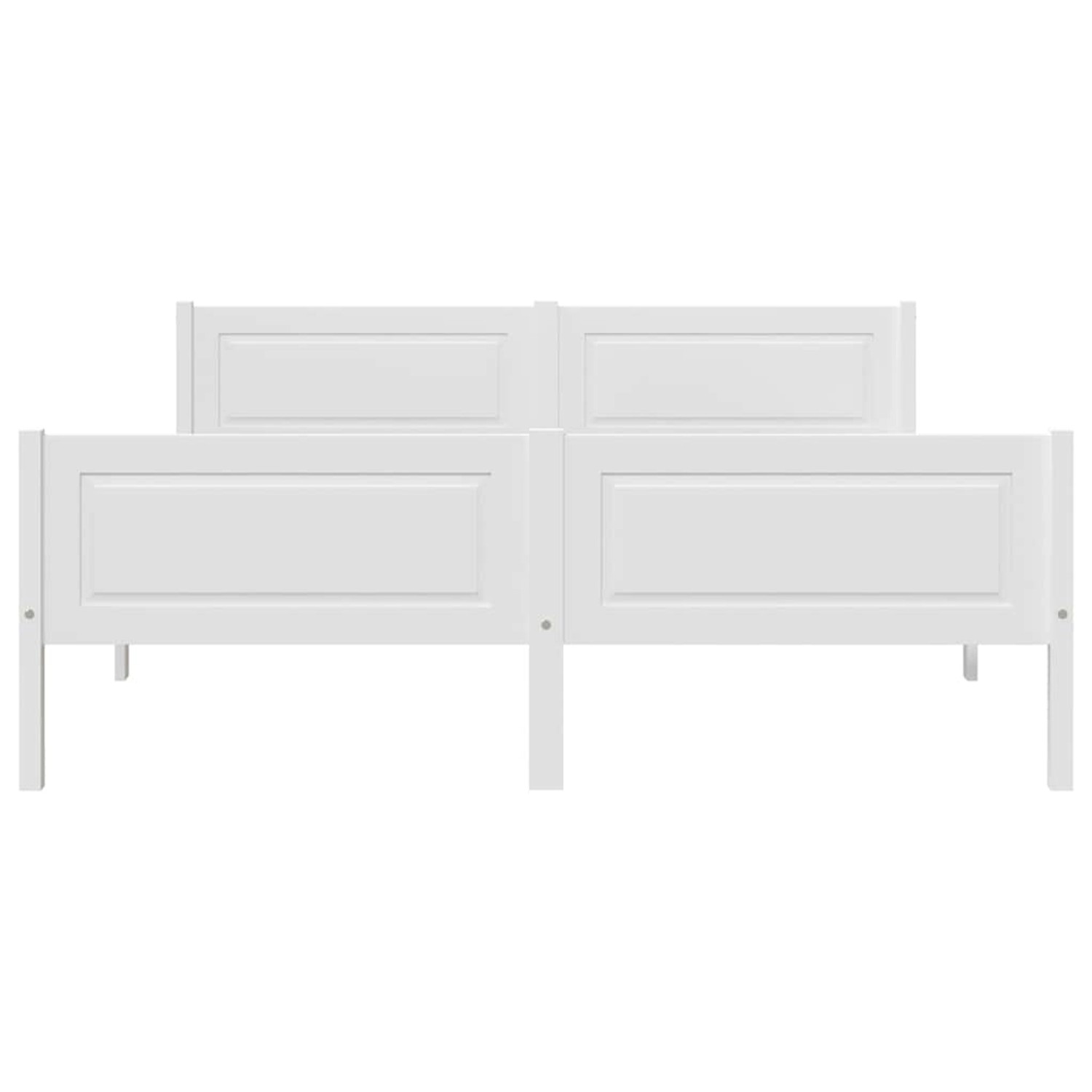 Weißes Massivholzbett (160x200 cm) aus Kiefernholz von vidaXL.