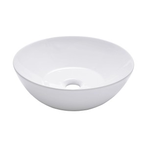 Schöner Wohnen Aufsatzwaschbecken Beco, 38 cm, rund, aus Keramik in Weiß.