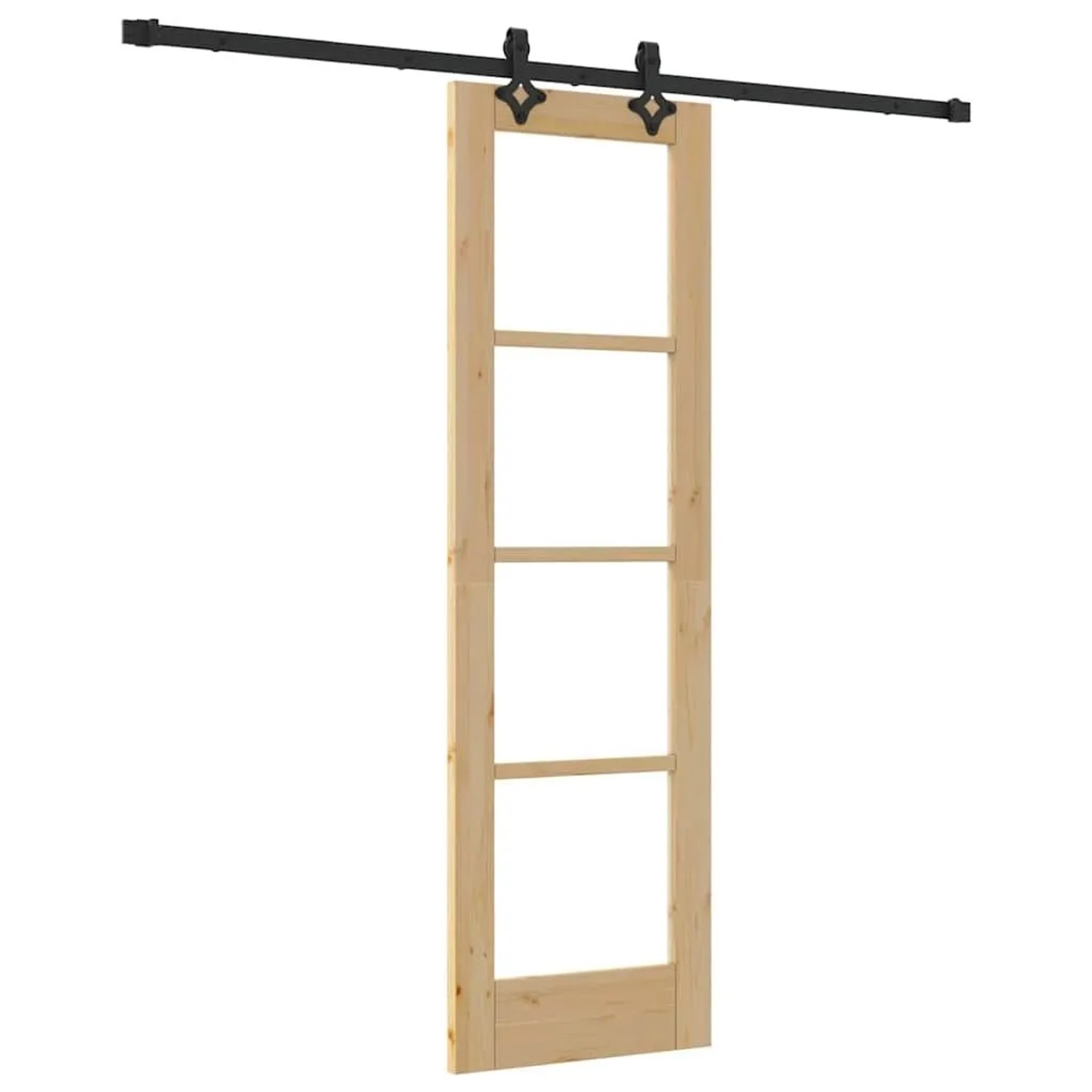 vidaXL Schiebetür ORKDAL Natur und Schwarz 61 x 198,5 cm 3332181