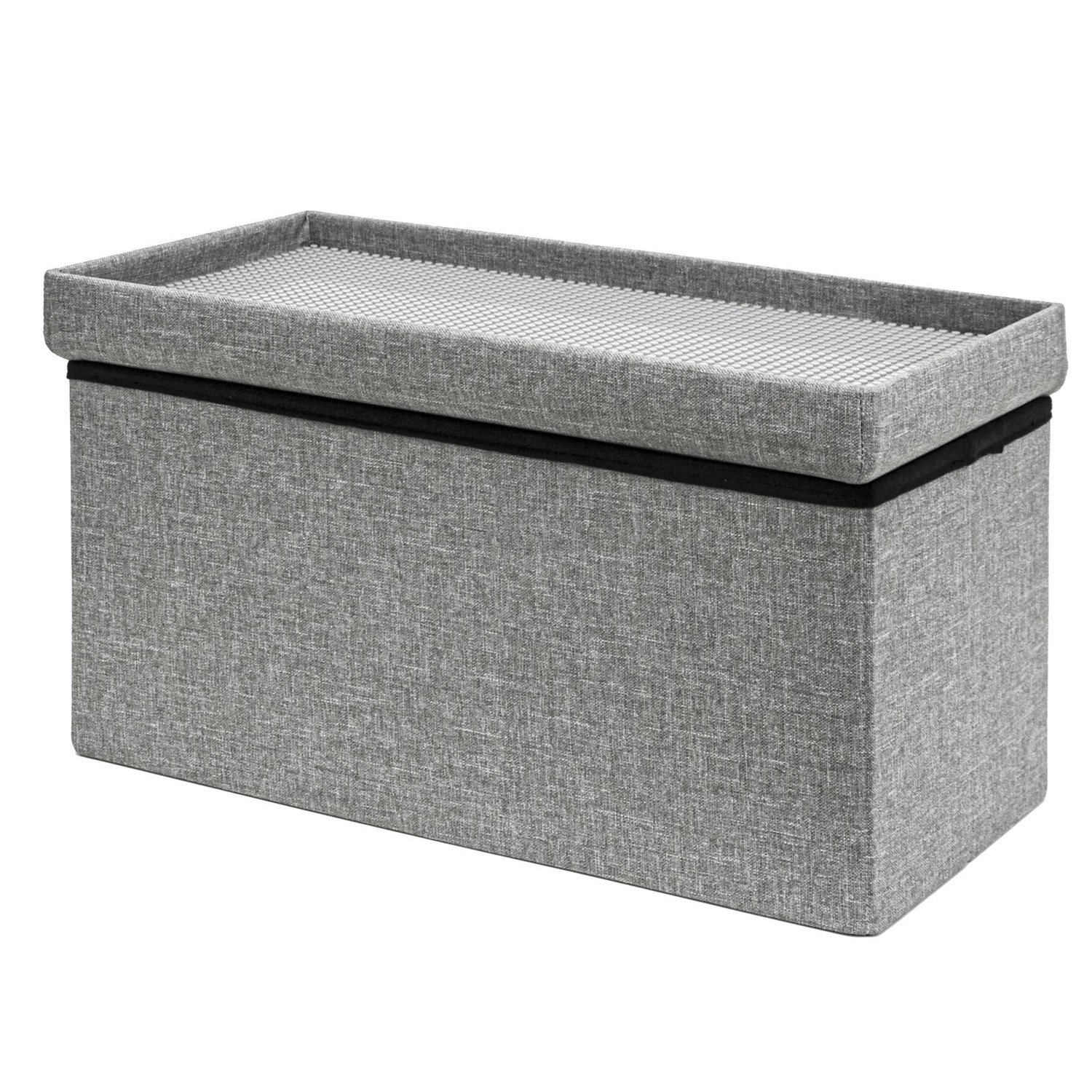 DuneDesign Kinder Sitzbank mit Bauplatte 53 x 27 x 30 cm Grau