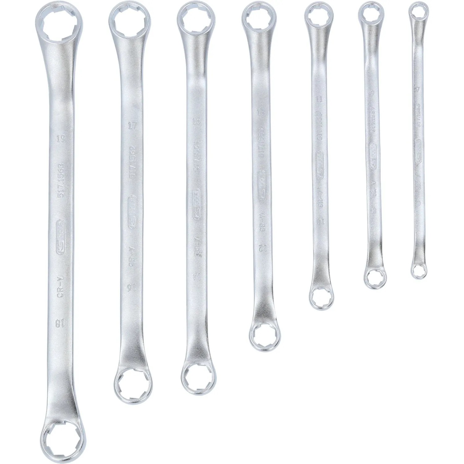 KS TOOLS Rescuepower Doppel Ringschlüssel Satz Gekröpft 7Tlg  6 19 Mm 517 1555