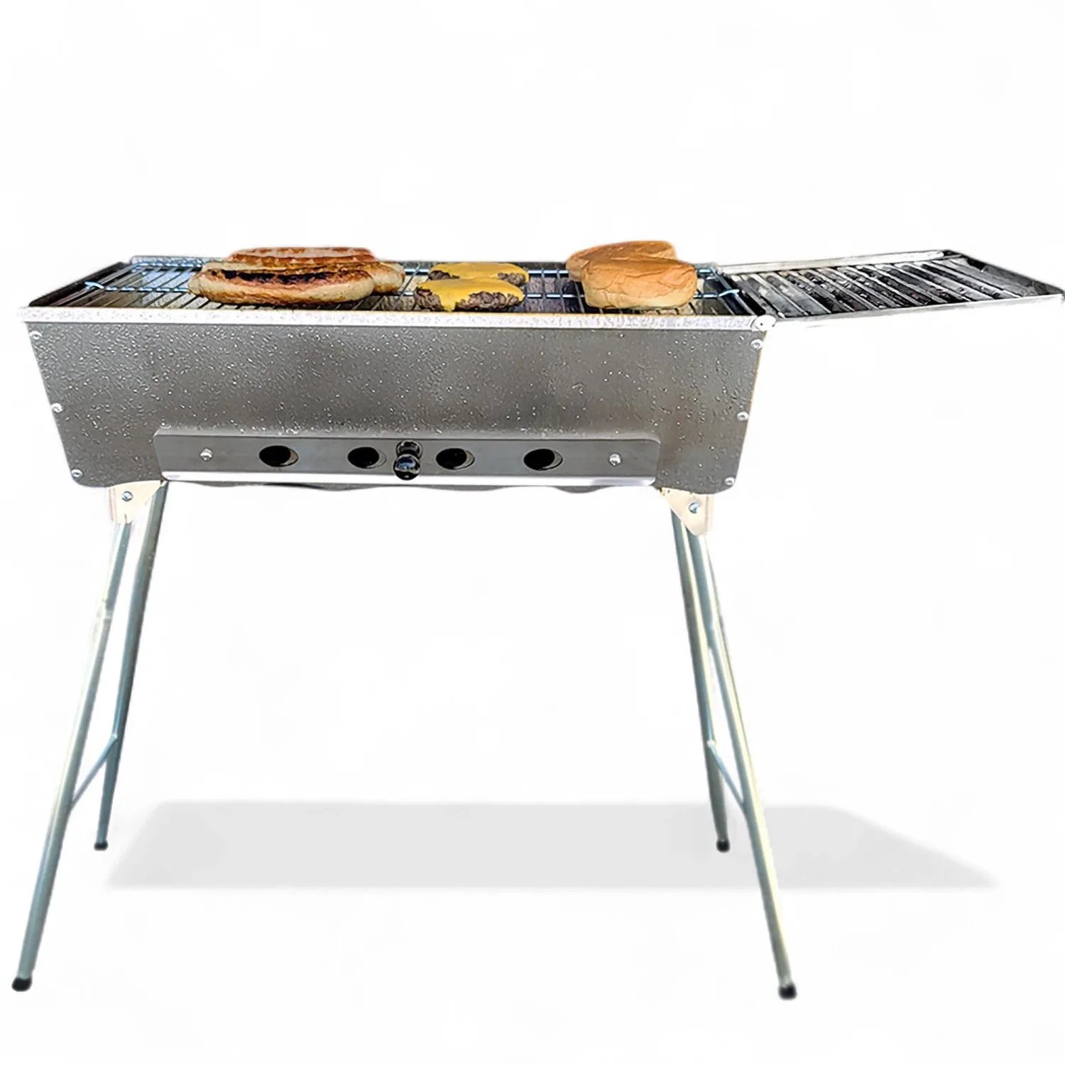 Grillpeter Mangal Astana Deluxe mit 11er Spießdreher Grillmotor USB und Powerbank BBQ Deckel Grillrost Ablage_4