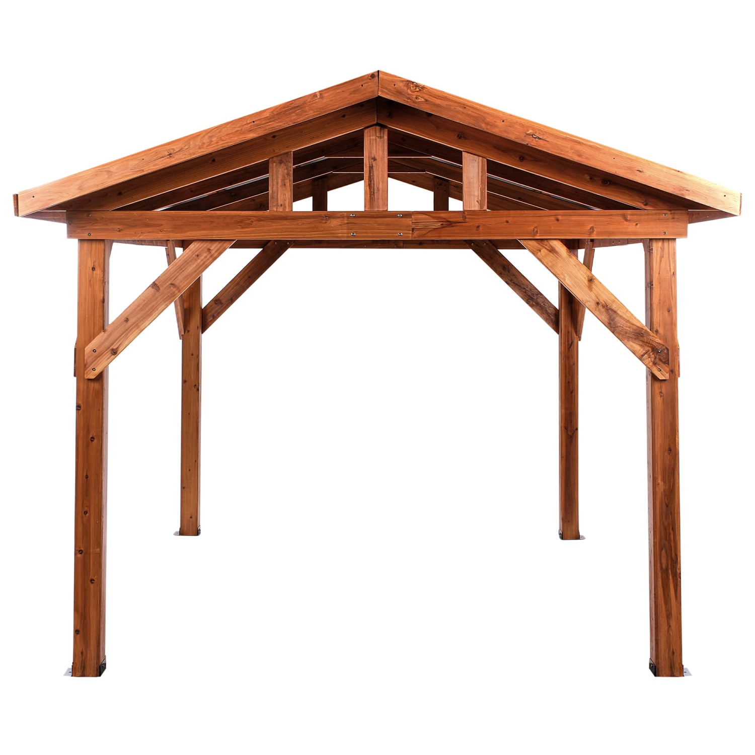 Beliani Pavillon SECCHIA Heller Holzfarbton Grau 350x296x256 günstig online kaufen