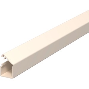 Obo Kabelkanal, 12,5x12,5 mm, weiß, 2 m Länge. Quadratischer Kunststoffkanal für Kabelmanagement.