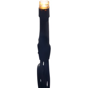 Detailaufnahme einer warmweißen LED-Lichterkette für den Außenbereich.