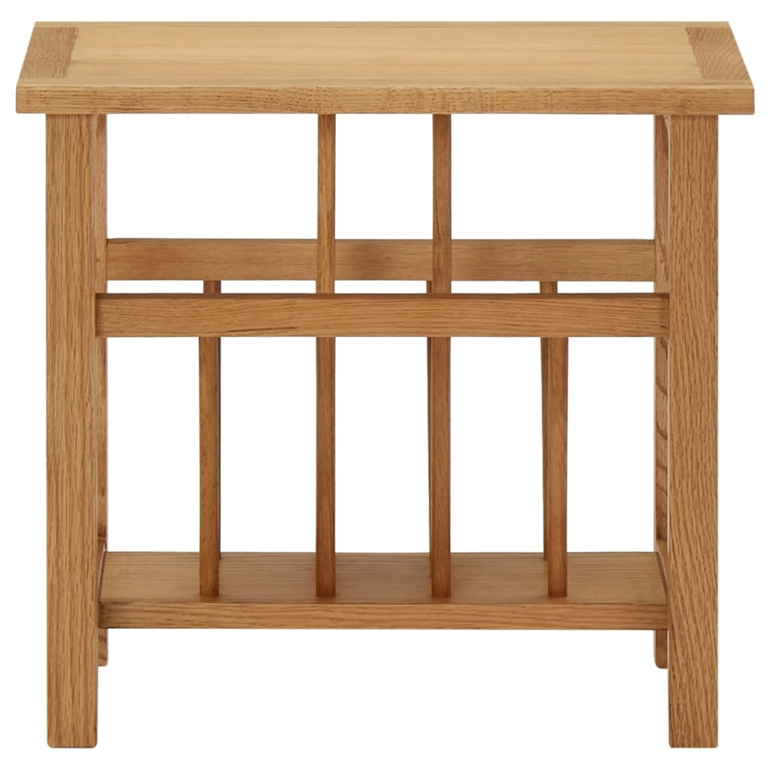 vidaXL Zeitungstisch 45x27x42 cm Eiche Massivholz