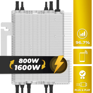Wechselrichter für SUNNIVA Balkonkraftwerk, 1600 W, zur Stromerzeugung.