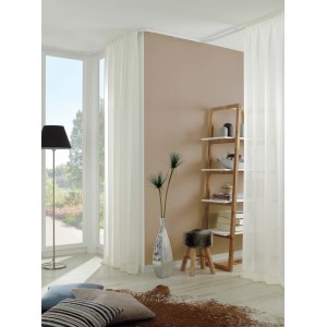 Flexible Gardinia Vorhangschiene Flexline (350 cm) aus Kunststoff, montiert an der Decke.