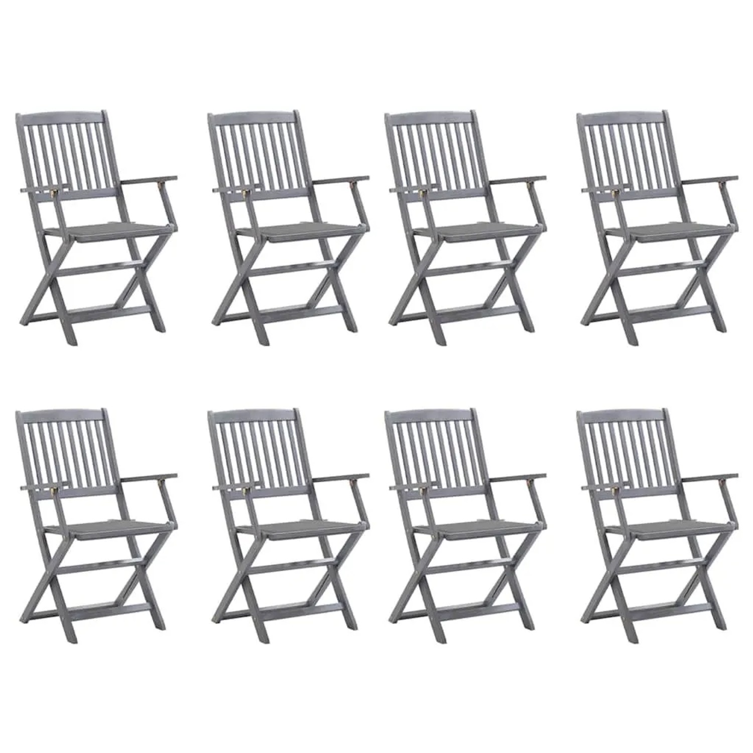 vidaXL Klappbare Gartenstühle 8 Stk mit Kissen Massivholz Akazie 3078263 günstig online kaufen