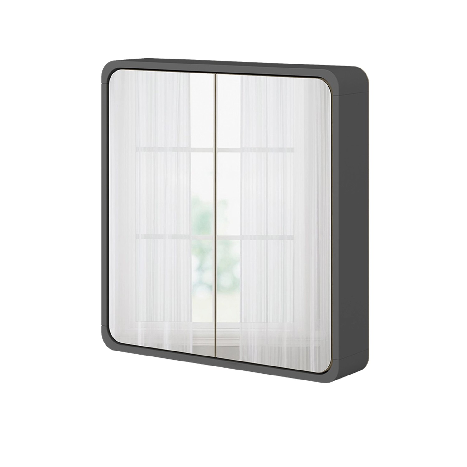 Vicco Badezimmerspiegelschrank Arla Anthrazit 60 x 60 cm