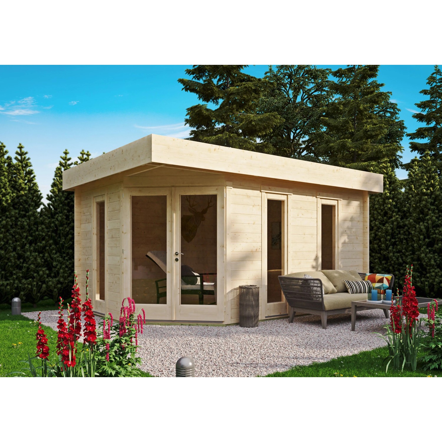 Fjordholz Gartenhaus Modell Birger 44 Naturbelassen