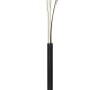 Schwarze, dimmbare LED-Stehlampe Bizzy mit Smart Home Funktion und beweglichen Leuchtelementen.