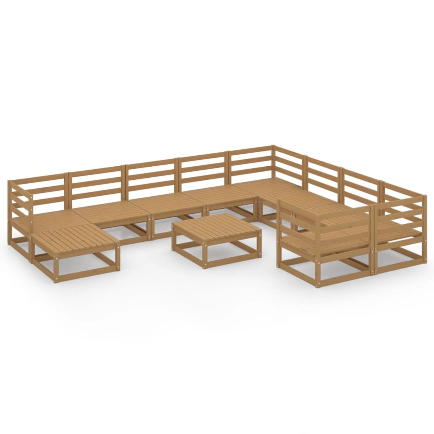 vidaXL 11-tlg Garten-Lounge-Set Massivholz Kiefer Modell 26 günstig online kaufen