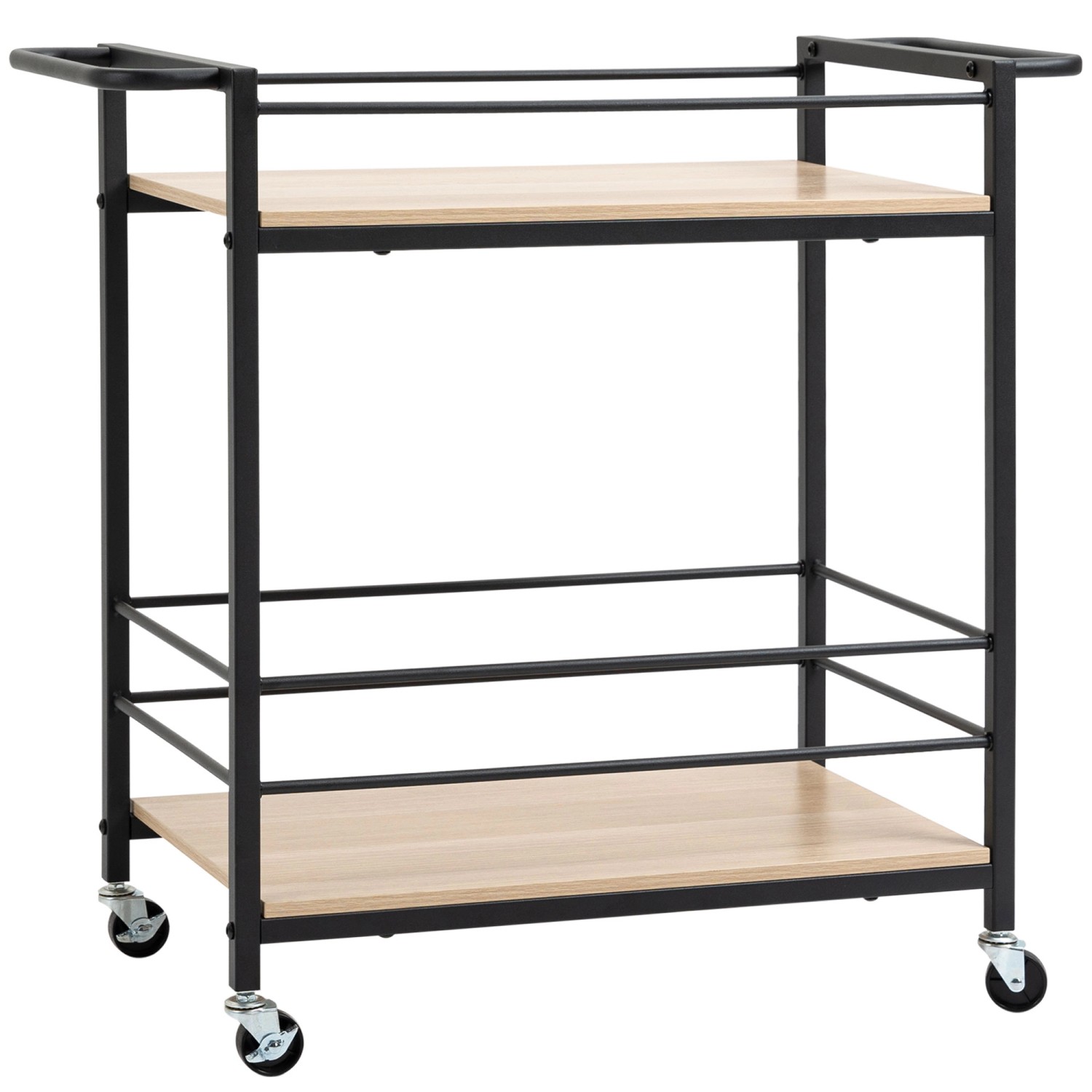 HOMCOM Küchenwagen mit 2 Ebenen Spanplatte 82 x 40 x 75 cm günstig online kaufen