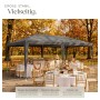 Tectake Pavillon Novara 6 x 3 M Im Stecksystem 5 Abnehmbare Seitenteile 600 x 300 x 250 cm Grau_3