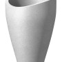 Scheurich Pflanzsäule Wave Globe High, Ø 40 cm, Stony-Grey, aus Kunststoff für Innen- und Außenbereich.