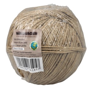 Windhager Flachs-Gartenschnur, 80m Rolle, naturbelassen, für Hochbeetzubehör.