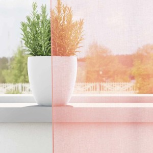 vidaXL Voile Vorhänge mit Schlaufen 2 Stk Rosa 140x225 cm 4102288