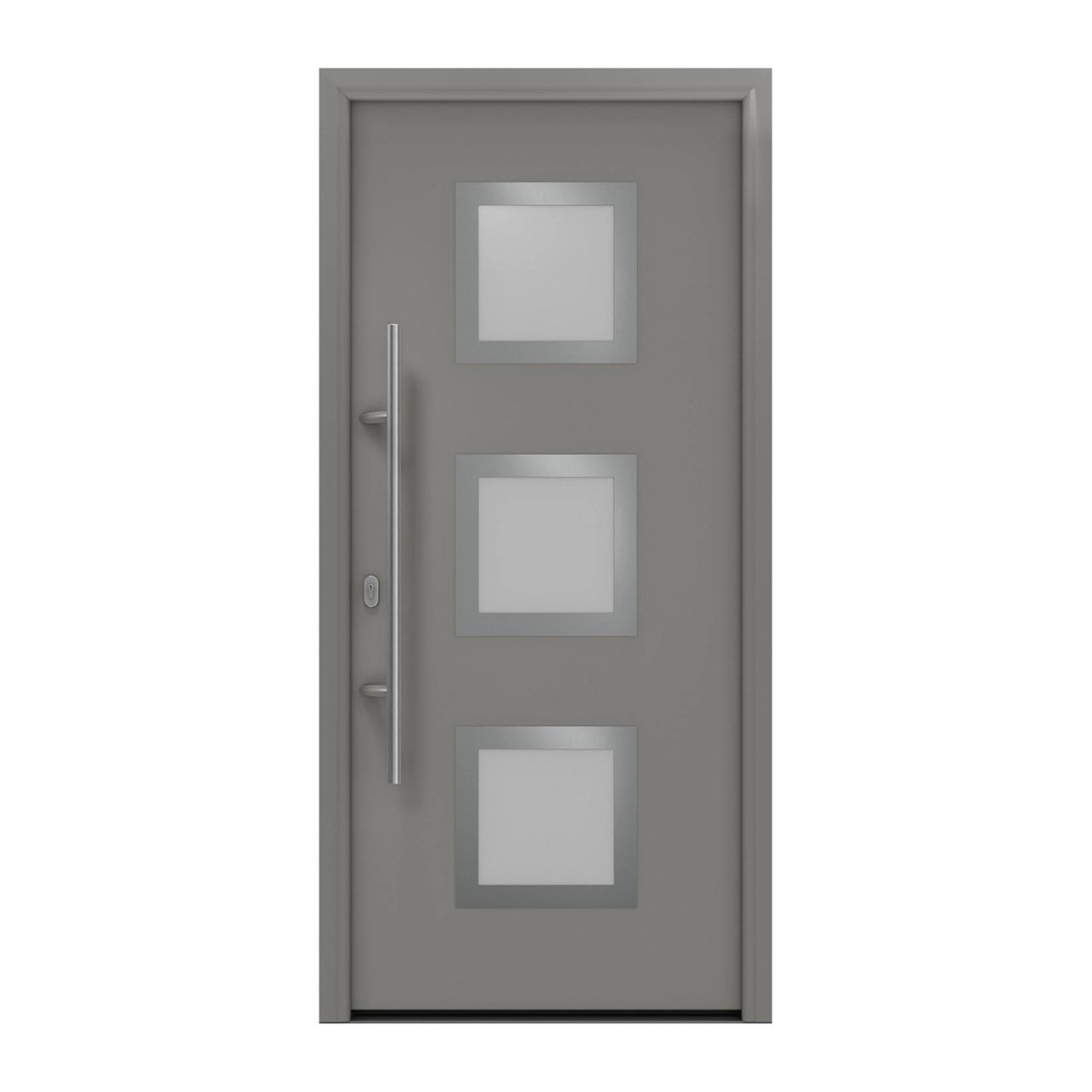 EcoStar Haustür Isopro IP 810S Graualuminium 110 cm x 210 cm DIN L günstig online kaufen