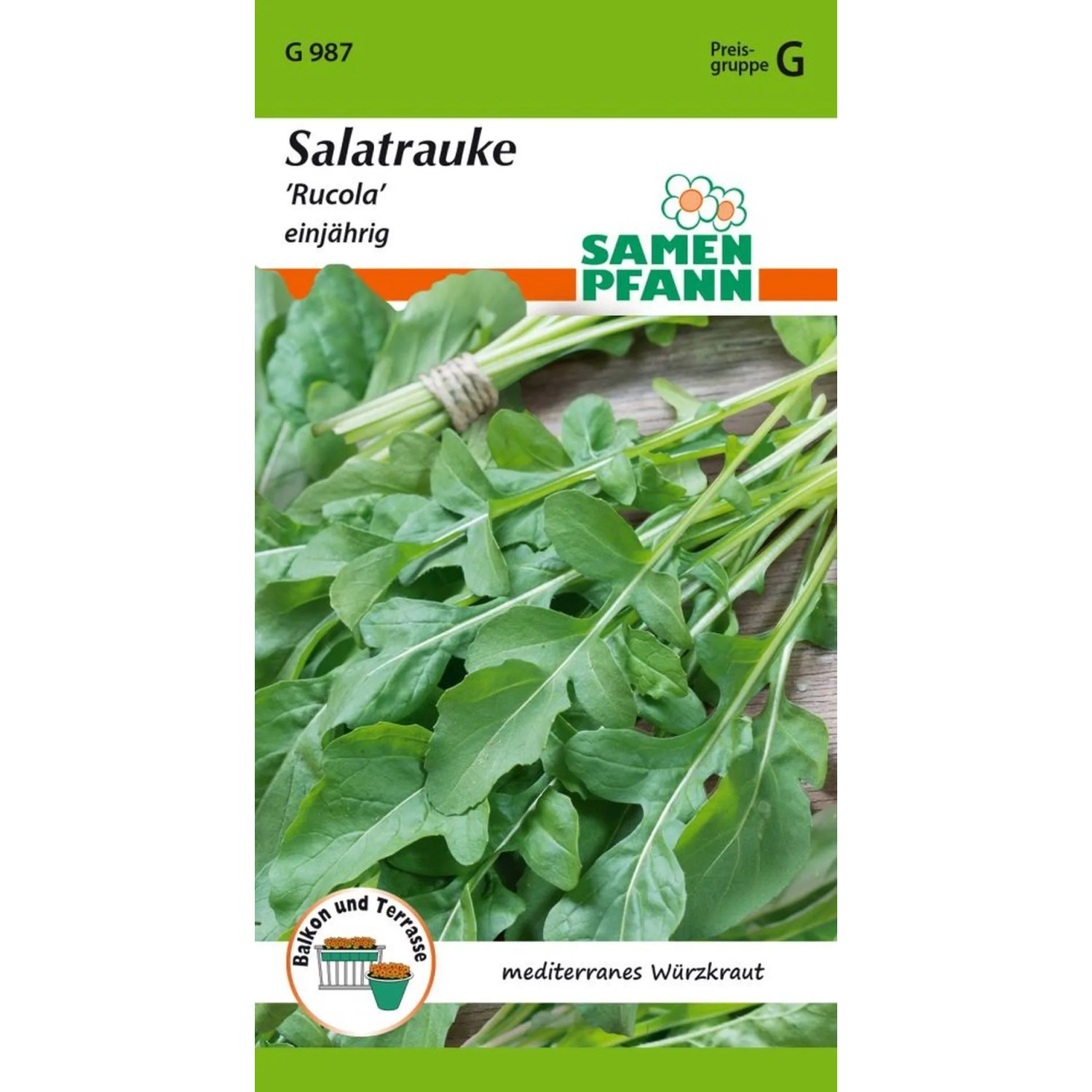 SAMEN PFANN Salatrauke Rucola Kleinpackung