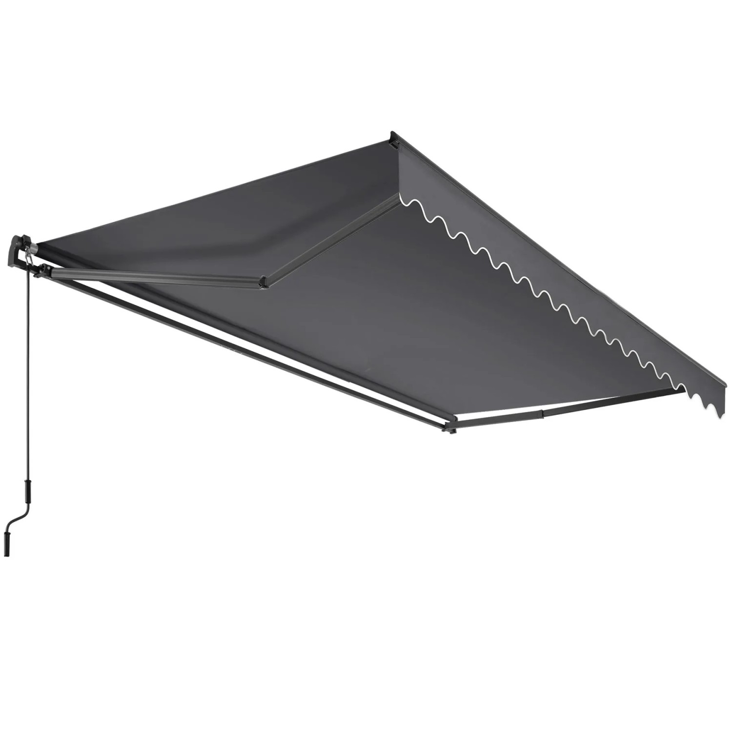 Tectake Gelenkarmmarkise Ornella Verschiedene Größen Uv Beständig Und Wasserabweisend 300 X 250 Cm 250 X 300 X 41 Cm Dunkelgrau