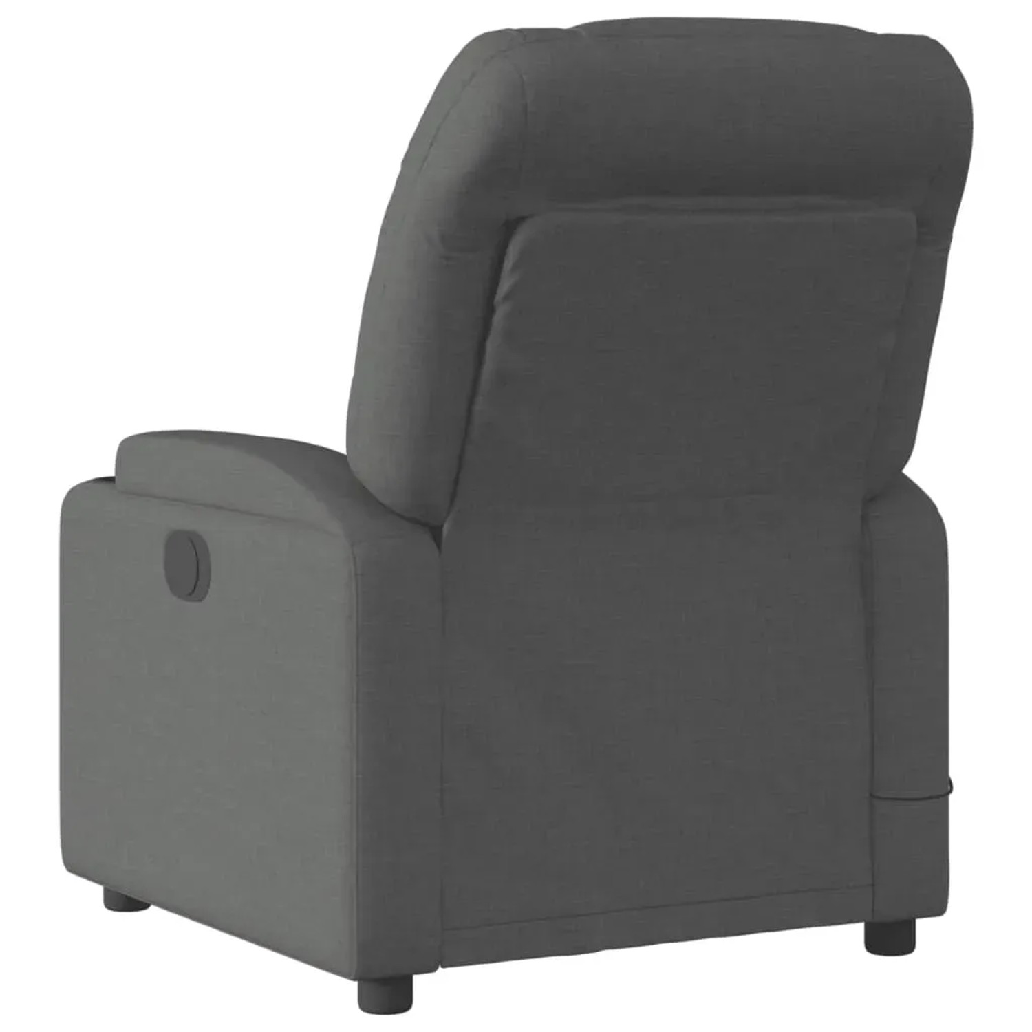 Dunkelgrauer vidaXL Massagesessel Modell 8, Relaxsessel mit elektrischer Funktion, Rückansicht.