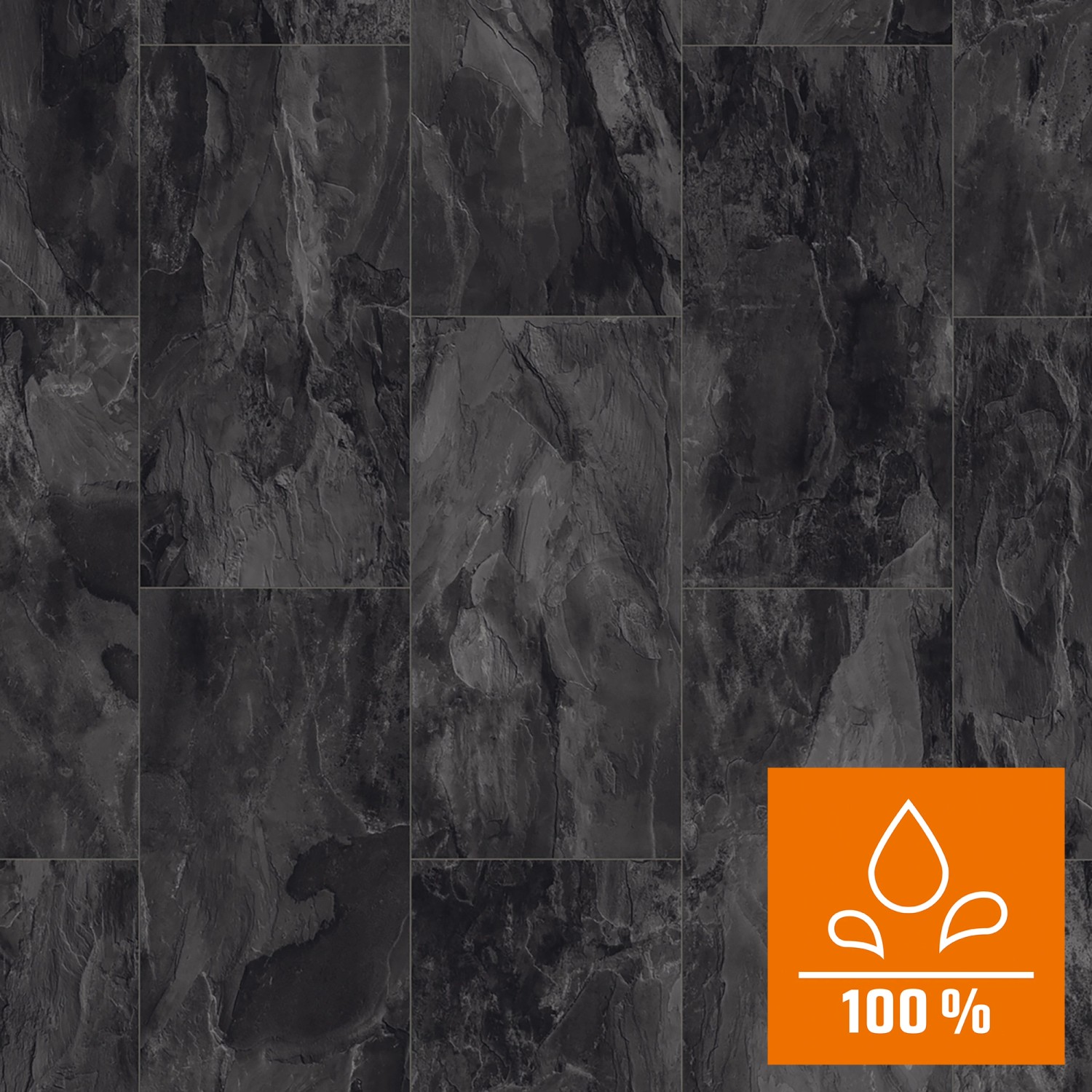 Designboden Stein-Optik Binyl Pro Schiefer Brecon Slate dunkel