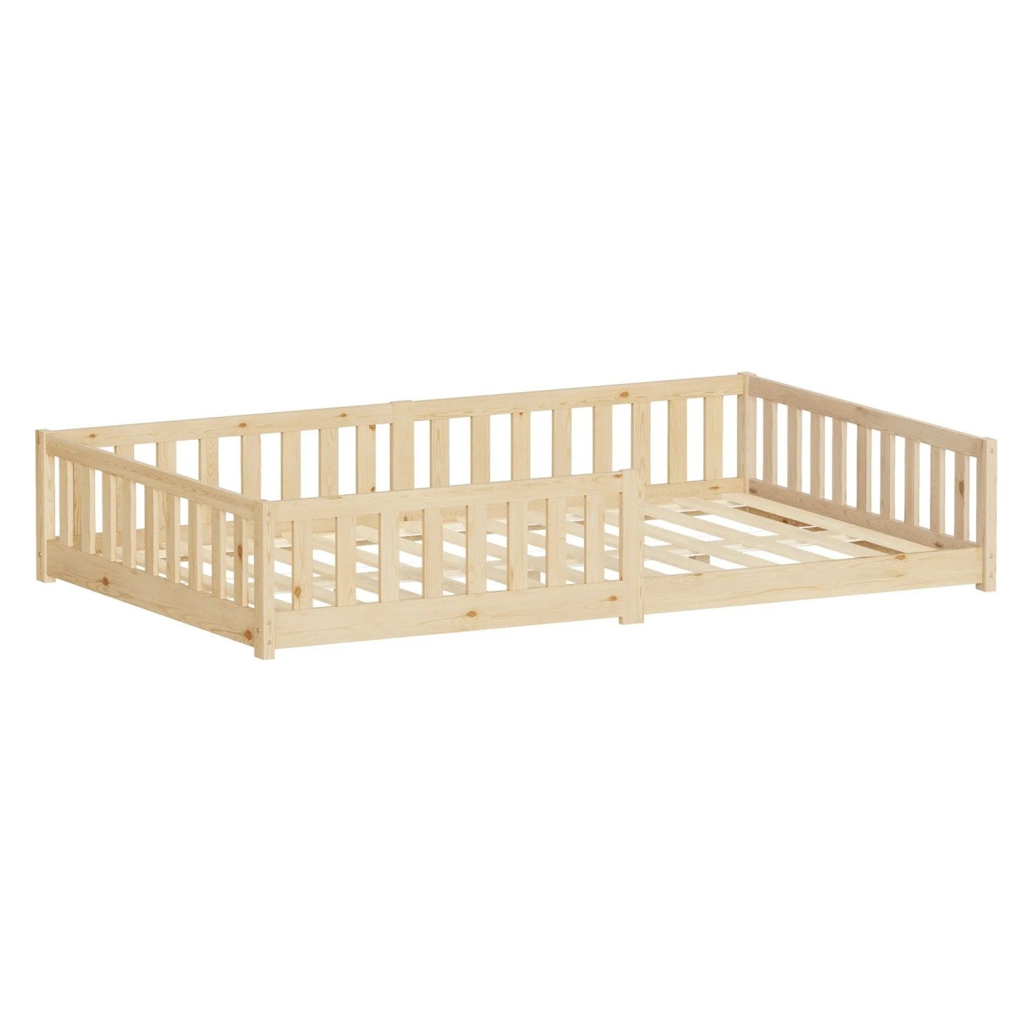 ML-Design Kinderbett 120x200 cm Natur aus Kiefernholz mit Lattenrost günstig online kaufen