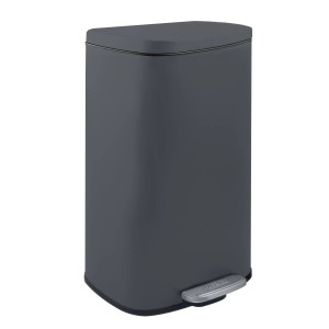 Spirella Kosmetikeimer Akira, 30 l, Grau, aus Stahl mit Pedal und Inneneimer.