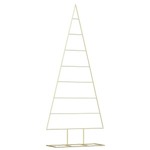 Goldener vidaXL Metall Weihnachtsbaum, 180 cm, minimalistisches Design für moderne Weihnachtsdeko.