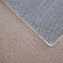 Beiger Kurzflorteppich Pouffy 5100 von Ayyildiz, Detailansicht der Teppichstruktur und Rückseite.