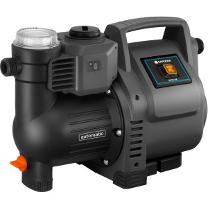 Gardena Haus- und Gartenautomat 3500/4: Graue Gartenpumpe mit Tragegriff und Bedienelementen.