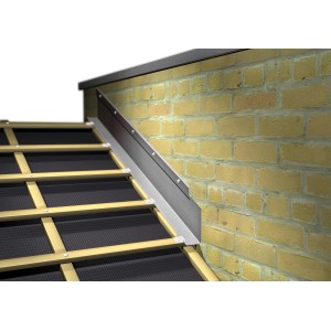 Winkelblech Alu Natur mit Wasserfalz, 250mm x 2m, zur fachgerechten Dachabdichtung.