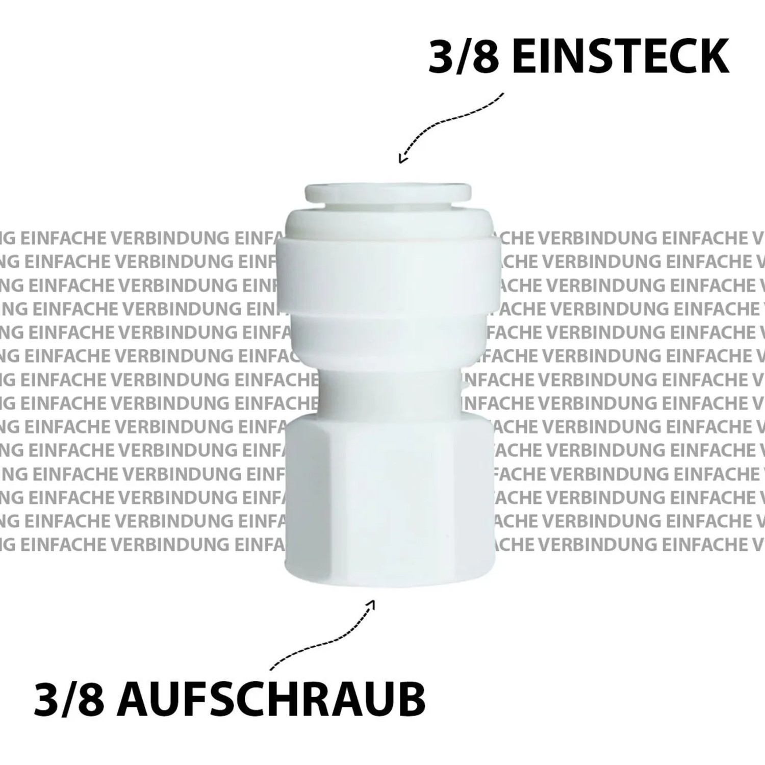 Ich-Zapfe Adapter 3/8 Aufschraub 3/8 Einsteck aus Messing_2