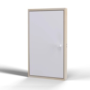 Dolle Kniestocktür mit Wärmedämmung, 100x70x11,5 cm, aus Fichte mit weißer Tür