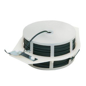 Windhager Bindedraht, 100 m, Ø 0,65 mm, grün, auf Spule mit Schneidevorrichtung.
