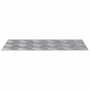 Silberne Aluminium Rautenscheibe mit Riffelblechmuster, 40x20 cm, als rutschfeste Stufenmatte.