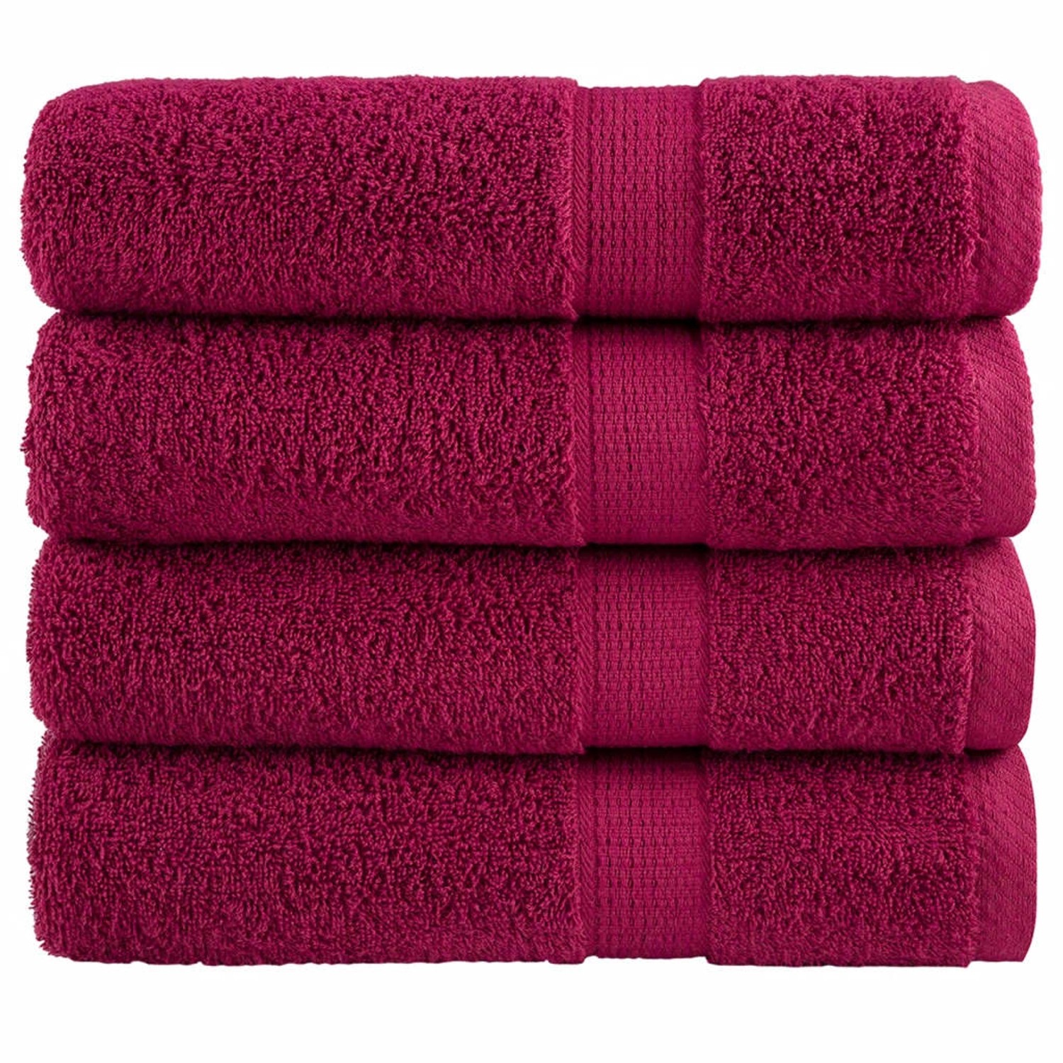 Thumbnail - vidaXL Premium-Duschtücher 4 Stk Bordeaux 70x140cm 600g/m2 Baumwolle