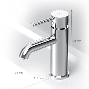 AM.PM Spike Waschtischarmatur FPA02100 in Chrom, Einhebelmischer für Waschbecken.