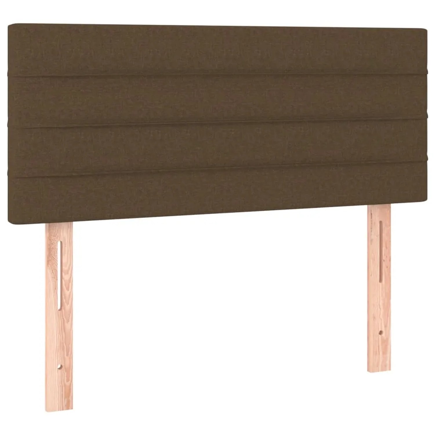 Dunkelbraunes vidaXL Boxspringbett Kopfteil aus Stoff, Betten Zubehör.