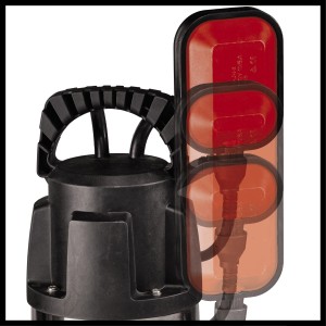 Einhell GC-DP 9040 N Schmutzwasserpumpe mit Tragegriff und Schwimmerschalter, Detailansicht.